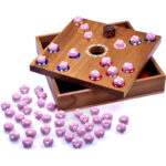 LOGOPLAY Pig Hole - Big Hole Schweinchenspiel - Würfelspiel - Gesellschaftsspiel - Brettspiel aus Holz