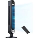 Dreo 28dB Leiser Turmventilator, 106cm, 6 Geschwindigkeiten, 4 Modi, 90° Oszillation, Timer & Fernbedienung, Schwarz, Cruiser Pro T1