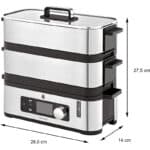 WMF KÜCHENminis Dampfgarer, 2 individuell regulierbare Garräume mit je 2,15 l, Warmhaltefunktion und Aromaverstärker