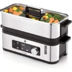 WMF KÜCHENminis Dampfgarer, 2 individuell regulierbare Garräume mit je 2,15 l, Warmhaltefunktion und Aromaverstärker