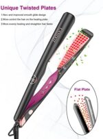 LANDOT 2-in-1 Haarglätter & Lockenstab – Geschwungene Platten, 120℃-230℃