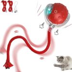 IOKHEIRA Interaktives Katzenball-Spielzeug – Elektrisch, Aufladbar, Unregelmässig Bewegend