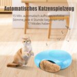 Migipaws Elektrisches Katzenspielzeug, Interaktives Mäuseloch mit Plüschball und -Schwanz