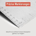 Chef Pomodoro Teigschaber – Edelstahl Teigkarte mit Rutschfestem Griff & Messskala