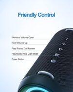 MIFA A90 Bluetooth Lautsprecher: 60W, IPX7, RGB-LED, 30h Akku, True Wireless, USB/microSD/AUX, Tragbar