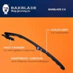 baKblade 2.0 Plus – Ergonomischer Rückenrasierer für Herren