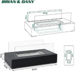 BRIAN & DANY Tragbarer Bio-Ethanol Tischkamin mit Löschhilfe & Trichter