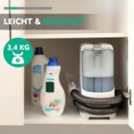 HAUSHOF Waschsauger 400W – Teppich- & Polsterreiniger, 28,5x15x26,5 cm, Weiß/Grau