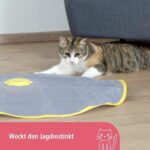 Kerbl Catch the TailFeather 2-in-1 Katzenspielzeug: Rotierender Stab & Federwedel, 3 Modi, Automatische Abschaltung