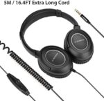 Avantree HF039 TV Kopfhörer, 5M Spiralkabel, HiFi Stereo mit Lautstärkeregelung