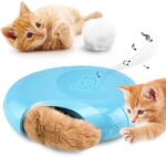 Migipaws Elektrisches Katzenspielzeug, Interaktives Mäuseloch mit Plüschball und -Schwanz