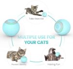 IOKHEIRA LED Katzenball – Interaktives, wiederaufladbares 360-Grad-Spielzeug