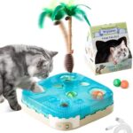 Migipaws 7-in-1 Interaktives Katzenspielzeug mit Ball, Federangel & Katzenminze