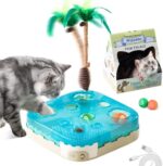 Migipaws 7-in-1 Interaktives Katzenspielzeug mit Ball, Federangel & Katzenminze