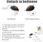 Migipaws Elektrisches Katzenspielzeug 3-in-1 - Beweglicher Ball, Plüschmäuse & Federn, DIY, USB Wiederaufladbar