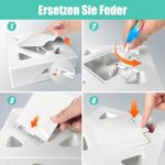 Migipaws Katzenspielzeug, Interaktives Elektrisches 7-Loch-Mäuse-Whack-A-Mole