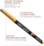 20 Waschmaschinenfeste Textilstifte – Ungiftig und Permanent für T-Shirts, Stofftaschen & mehr
