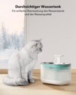 PETLIBRO 2,1L Edelstahl-Katzenbrunnen – Ultraleise, BPA-frei, Zwei Durchflussmodi, Sichtbarer Wasserstand, inkl. 4 Filter