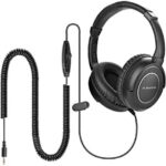 Avantree HF039 TV Kopfhörer, 5M Spiralkabel, HiFi Stereo mit Lautstärkeregelung