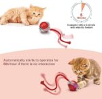 IOKHEIRA Interaktives Katzenball-Spielzeug – Elektrisch, Aufladbar, Unregelmässig Bewegend