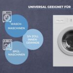 Lichtblau Aquastop Schlauch 2796 – Winkel/Gerade, inkl. Sicherheitsventil & Schmutzsieb, für Waschmaschine & Geschirrspüler – Bild 2