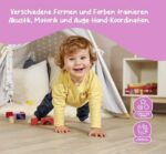 Eichhorn Klangbausteine – 12 bunte Geräuschbausteine aus Holz, für Kinder ab 12 Monaten
