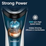 SweetLF Herrenrasierer – Elektrischer Nass-/Trockenrasierer mit Präzisionstrimmer, IPX7 & LED-Anzeige