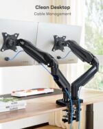 HUANUO Dual Monitorhalterung 13-30 Zoll – 360° Drehbar, 2 Montageoptionen, VESA 75/100