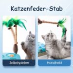 Migipaws 7-in-1 Interaktives Katzenspielzeug mit Ball, Federangel & Katzenminze