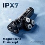 3D Elektrorasierer für Herren – Nass- & Trockenrasur, IPX7, Präzisionstrimmer, USB-C, 90 Min Laufzeit