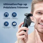 3D Elektrorasierer für Herren – Nass- & Trockenrasur, IPX7, Präzisionstrimmer, USB-C, 90 Min Laufzeit