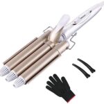 TOP4EVER 3-Fass Lockenstab – Einstellbare Temperatur