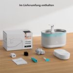 PETLIBRO 2,1L Edelstahl-Katzenbrunnen – Ultraleise, BPA-frei, Zwei Durchflussmodi, Sichtbarer Wasserstand, inkl. 4 Filter