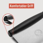 Chef Pomodoro Teigschaber – Edelstahl Teigkarte mit Rutschfestem Griff & Messskala