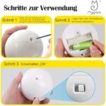 Migipaws Elektrisches Katzenspielzeug - Interaktiver Schmetterling & Feder-Teaser mit 360° Drehbewegung