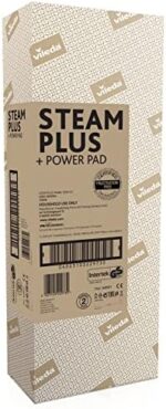 Vileda Steam Plus Dampfreiniger – Mit PowerPad & 2 Ersatzpads, 99,9% Bakterienentfernung, Für Alle Böden, Eco-Verpackung