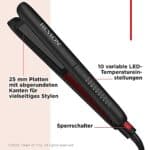 Revlon SmoothStay 25 mm Glätteisen mit Kokosnussöl-Infusion + Reisebeutel