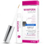 Testsieger 2024: Hormonfreies Wimpernserum 10ml mit Hyaluron, Kollagen & Aloe Vera
