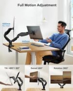 HUANUO Dual Monitorhalterung 13-30 Zoll – 360° Drehbar, 2 Montageoptionen, VESA 75/100