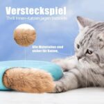 Migipaws Elektrisches Katzenspielzeug, Interaktives Mäuseloch mit Plüschball und -Schwanz