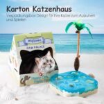 Migipaws 7-in-1 Interaktives Katzenspielzeug mit Ball, Federangel & Katzenminze