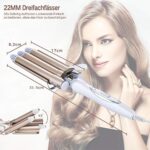 TOP4EVER 3-Fass Lockenstab – Einstellbare Temperatur
