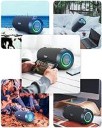 MIFA A90 Bluetooth Lautsprecher: 60W, IPX7, RGB-LED, 30h Akku, True Wireless, USB/microSD/AUX, Tragbar