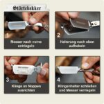 Störtebekker® Rasiermesser Set – Holzgriff, Lederetui, 10 Klingen & Alaunstift
