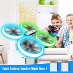 AVIALOGIC Q9s Kinder-Drohne mit Lichtshow, Höhenhaltung & Headless-Modus – RC Quadcopter mit 2 Akkus