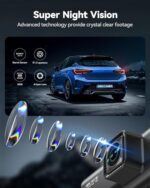 REDTIGER 4K Dashcam Vorne & Hinten, 3,18" Touchscreen,