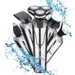 5-in-1 Elektrorasierer Herren - Nass/Trocken, Bart- & Nasentrimmer, Gesichtsbürste, LED-Anzeige