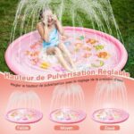 Anpro 170cm Splash Pad – Wasserspielmatte für Kinder & Haustiere ab 2 Jahren