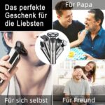 5-in-1 Elektrorasierer Herren - Nass/Trocken, Bart- & Nasentrimmer, Gesichtsbürste, LED-Anzeige