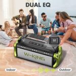 W-KING 50W Bluetooth Lautsprecher - 90W Peak, Tiefer Bass, 40h Akku, IPX6, NFC, AUX, Freisprechen